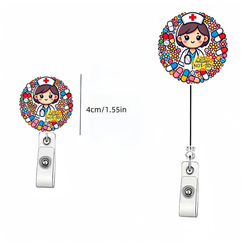 

Акриловый клип для бейджа медсестры с выдвижным держателем для ID-карты Standard