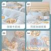Princess Wind Thickened Milk Coral Fleece Bed Four-Piece Set Fleece Bedding Plush Quilt Cover Bed Sheet Person