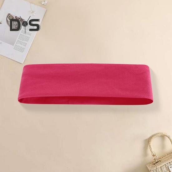 Women Men Headband High Elastic Solid Color Wide Hair Band Breathable Elastic Hair Tie Sports Yoga Fitness Headgear