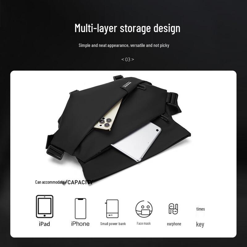 Mark Fairwhale Men's Large Capacity Multi-functional Crossbody Bag