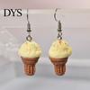 Women Dangle Earrings 1 Pair Cute Ice Cream Earrings, Fun Imitation Party Food Drop Summer Jewelry Gifts for Girls Ear
