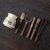 Ebony Tea Ceremony Six Gentlemen Accessory Set