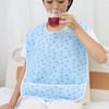Washable Adult Bib Absorbent Rice Pocket Bib Care Protection Elderly Eating Bib  Feeding Nursing