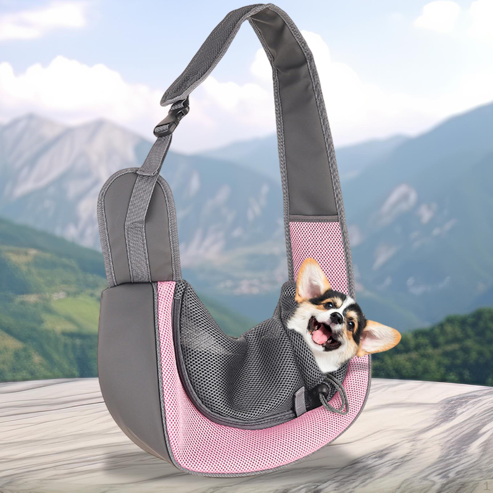 

Легкая переноска для мелких собак и кошек - Портативная сумка через плечо для улицы розовый