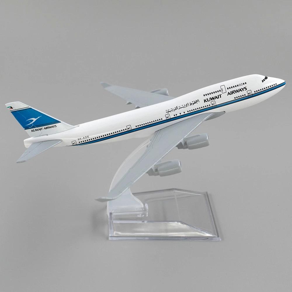 

Масштабная модель самолета 16 см 1:400 для 747 B747 Модель самолета Kuwait Airways Сплав Декоративные сувениры Подходит для демонстрации Коллекцио
