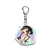 Demon Hunters Figures Keychains Cartoon Anime Keyring Pendant Cute Car Bags Key Holder Kawaii Mobile Phone Backpack Hanging Charm