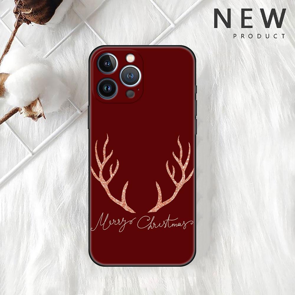 Frohe Weihnachten Telefon Fall Für iPhone 11 13 Pro Max 12 Mini 7 8 Plus SE 2020 X XS 6 6S 5 5S Luxus Funda Silikon Zurück Abdeckung Sac