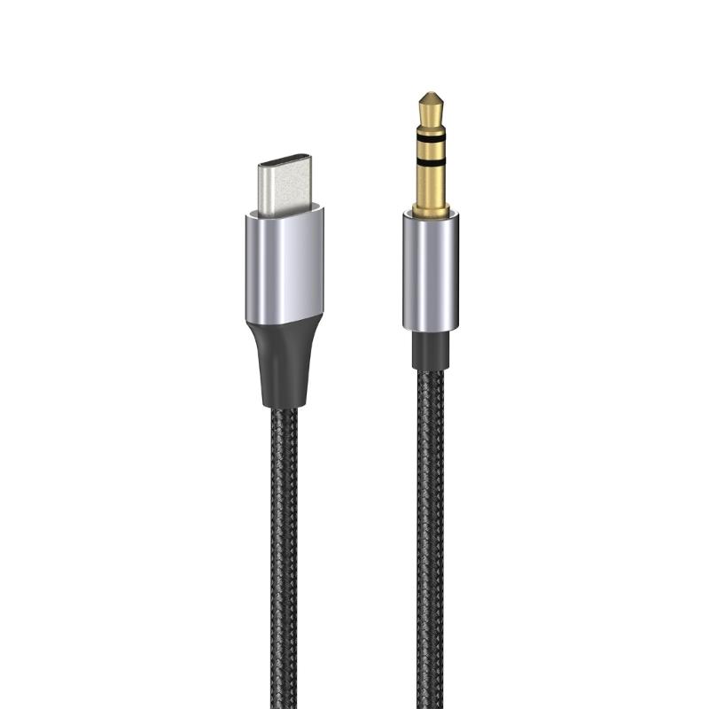 

USB C to 3.5mm AUX Cable Noise Reduction Digital Chip AUX Cable Connection Wire Wide Compatibility for Tablets