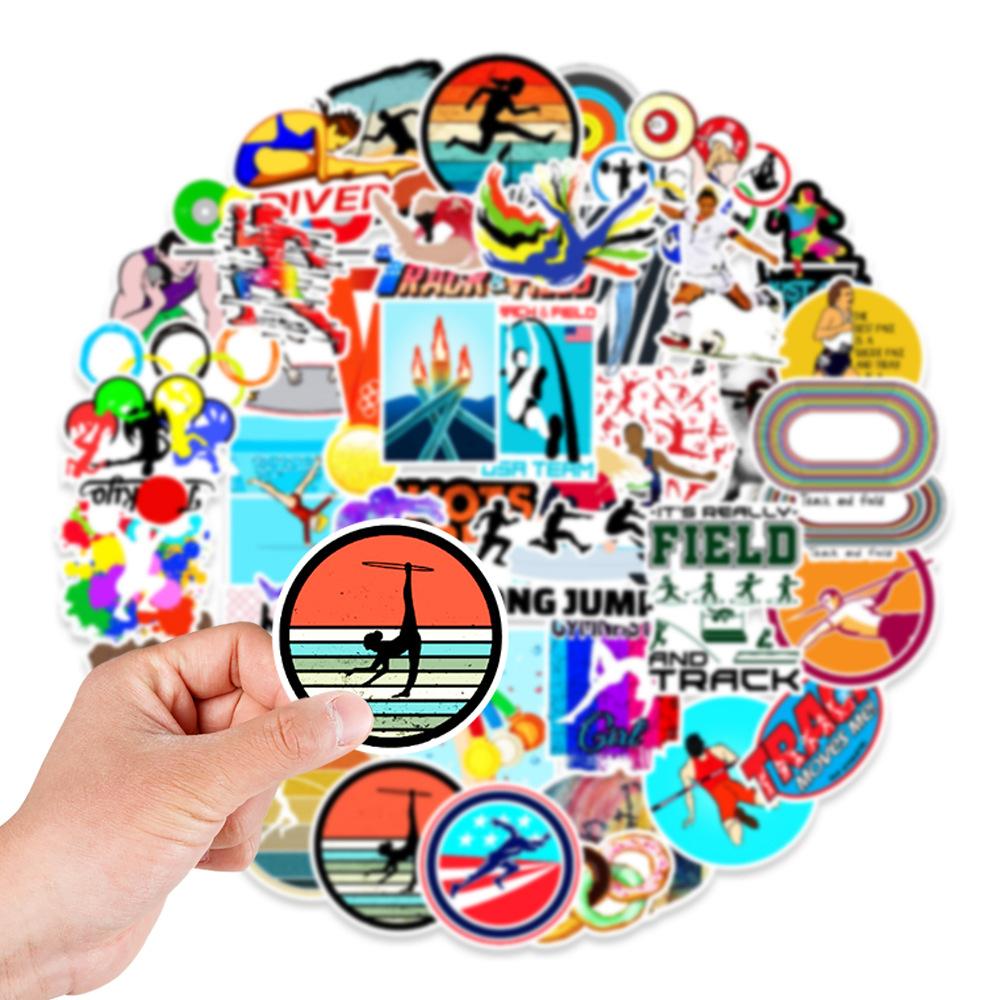 50 Sports Meeting Graffiti Stickers Car Mobile Phone Water Cup Decoration Stickers Waterproof