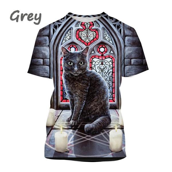 Мужская и женская модная футболка с принтом животных — фото 12