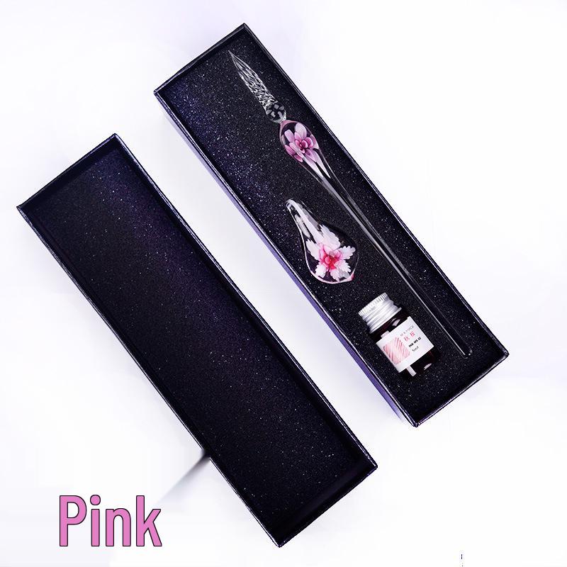 Farbige Glas-Dip-Feder Geschenkbox - Signatur & Kreativer Swatch-Stift