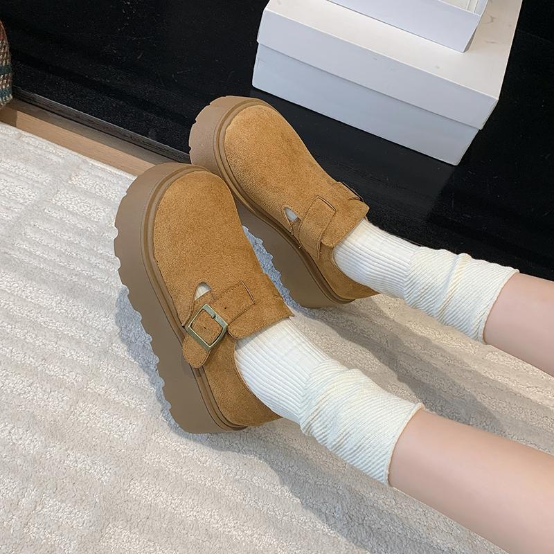 Trifle Platform Women 2026 New Spring Small Tall Single Shoes Slip-on Casual Loafers