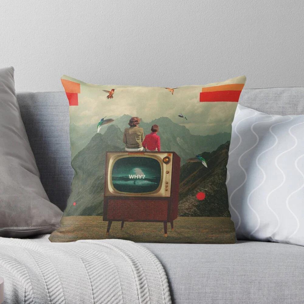 Royal blue yellow gray ink printing linen pillowcase sofa cushion cover home decoration can be customized for you 40x40 50x50