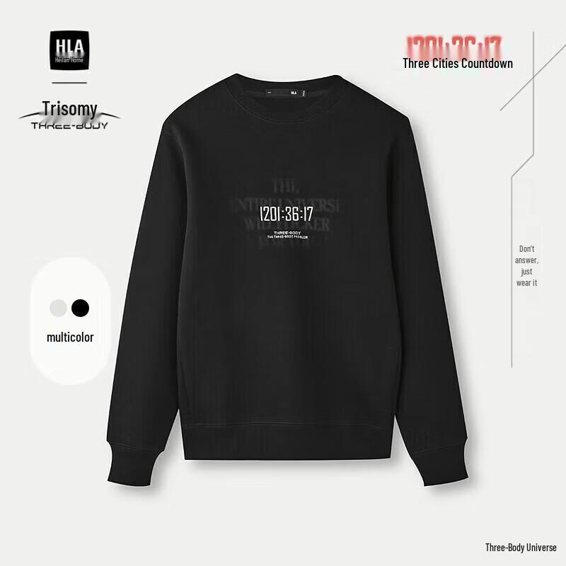 

HLA Men s Three-Body Problem Countdown Series Embroidered Sweatshirt L