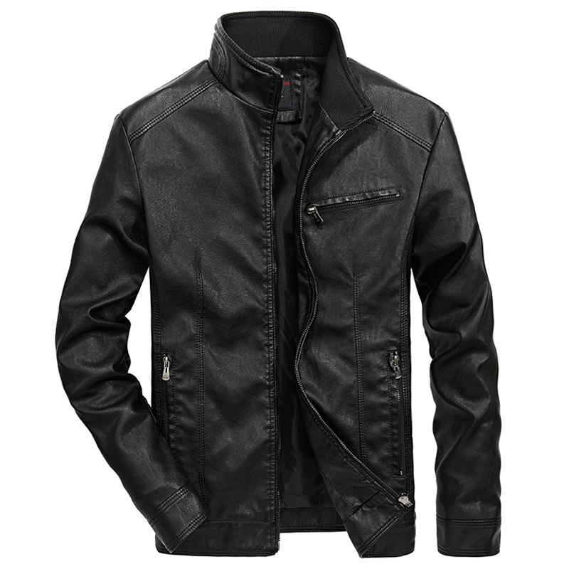 2026 Good Quality Brand Motorcycle Leather Jackets Men Warm Patchwork Military Jacket Baseball Collar Pilot Leather Jacket Coats