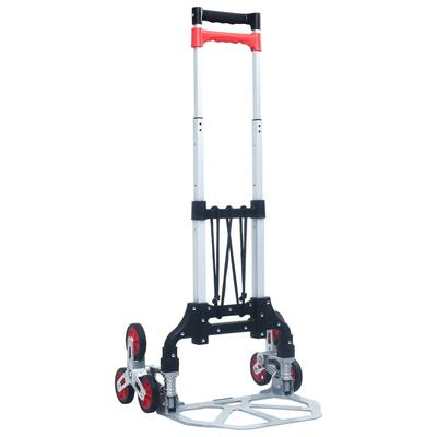 Vidaxl Foldable Stair Climbing Trolley, 70 Kg, Aluminum, Silver