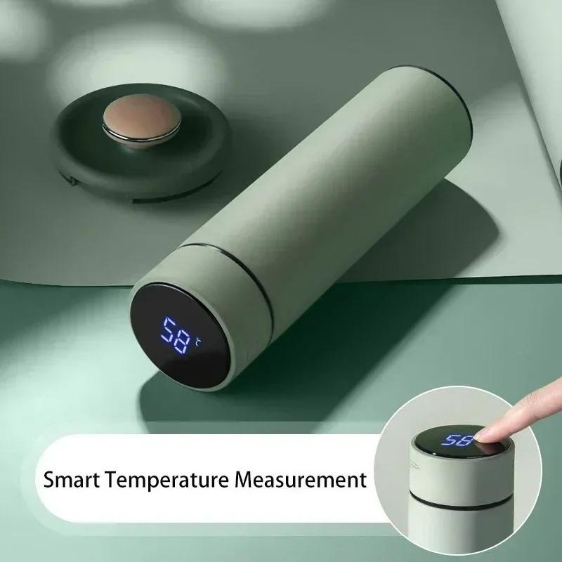 500ml Stainless Steel Thermos Bottle with Digital Temperature Display LED Intelligent Temperature Measurement Cup Vacuum Flask