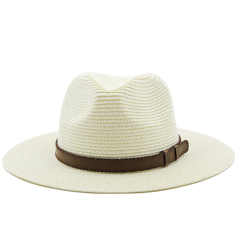 Simple Parent-child Panama Hats Lady Beach hat Women Wide Brim Straw Hat Man Summer Sun Cap  Fedora Hat 54cm 56-58cm 59-61cm
