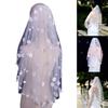 Girl Veil Pearls Flower Hair Wedding Headpeice White Sheer Head Covering