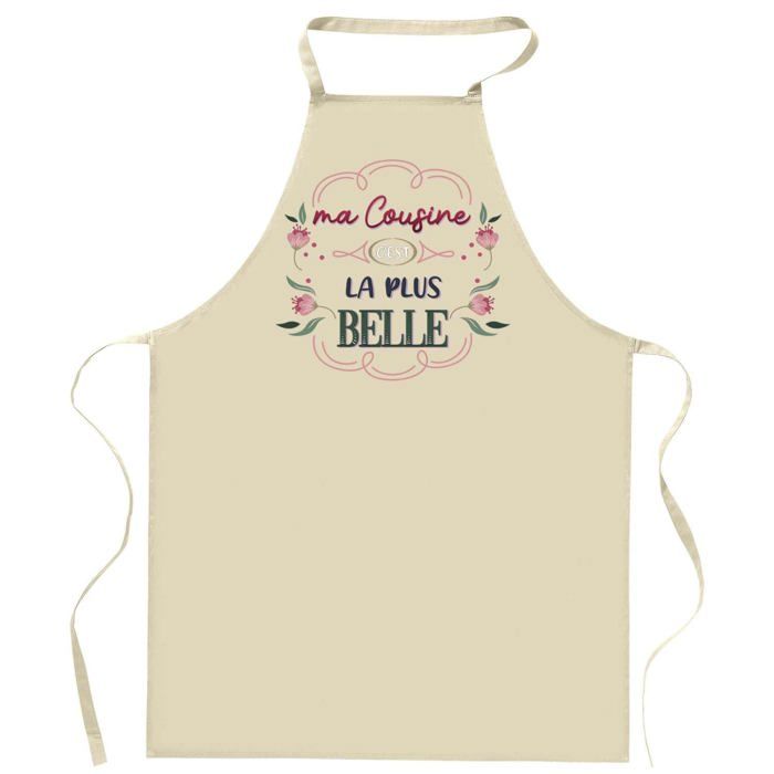 Tablier de cuisine - Cousine la plus belle - Impression Bretonne - Coton épais - Impression réalisée en France