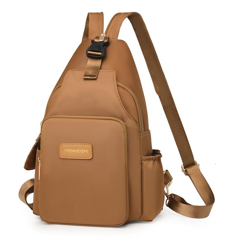 Large Capacity Backpack Water-Repellent Nylon Bag Multi-Functional Chest Bag Women's Travel Shoulder Bag