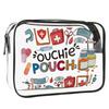 1PC Cartoon Printed PVC Clear Zipper Pouch Portable Travel Organizer Storage Bag for medicine Snacks Cables & Chargers