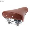 Vintage Retro Bicycle PU Leather  Seat, Comfortable Spring Bike Seat for Classic Bike[YY9]