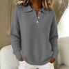Women's Casual Knit Pullover Sweater with Button for Everyday Wear