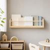 Wall-Mounted Wooden Storage Shelf Child-Friendly Wall with Bead