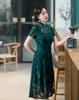 1011 ilkbahar ve yaz siyah dantel cheongsam genç seksi moda orta ve uzun mizaç geliştirilmiş zarif elbise