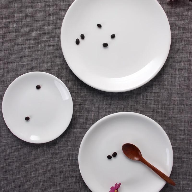 NHZHIW Pure White Ceramic Dinner Plate