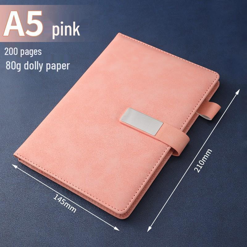 Custom Logo A5 Notebook with Buckle - Learning Planner, Office Business Stationery, Record Book, Gift Box