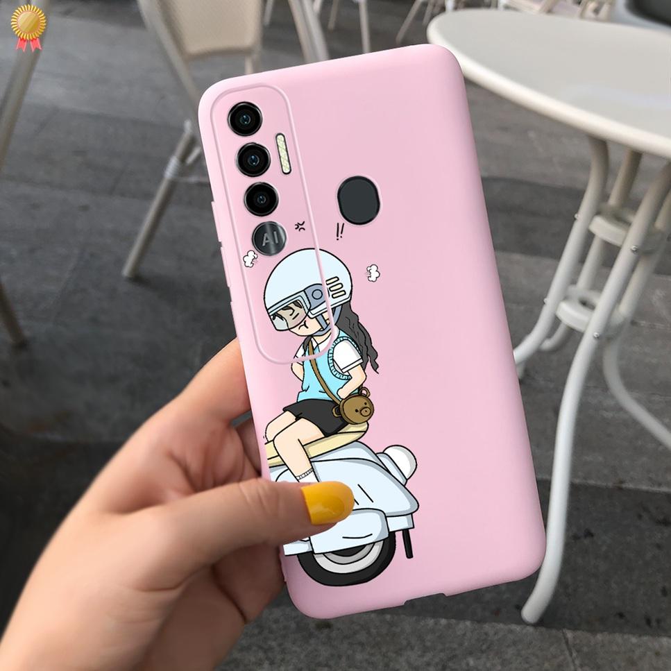 For Tecno Spark 7 P Pro 7P 7Pro Case Cute Girls Bear Back Cover Silicone For Tecno Spark7 P Pro Spark 7 P Pro 7P 7Pro Phone Case