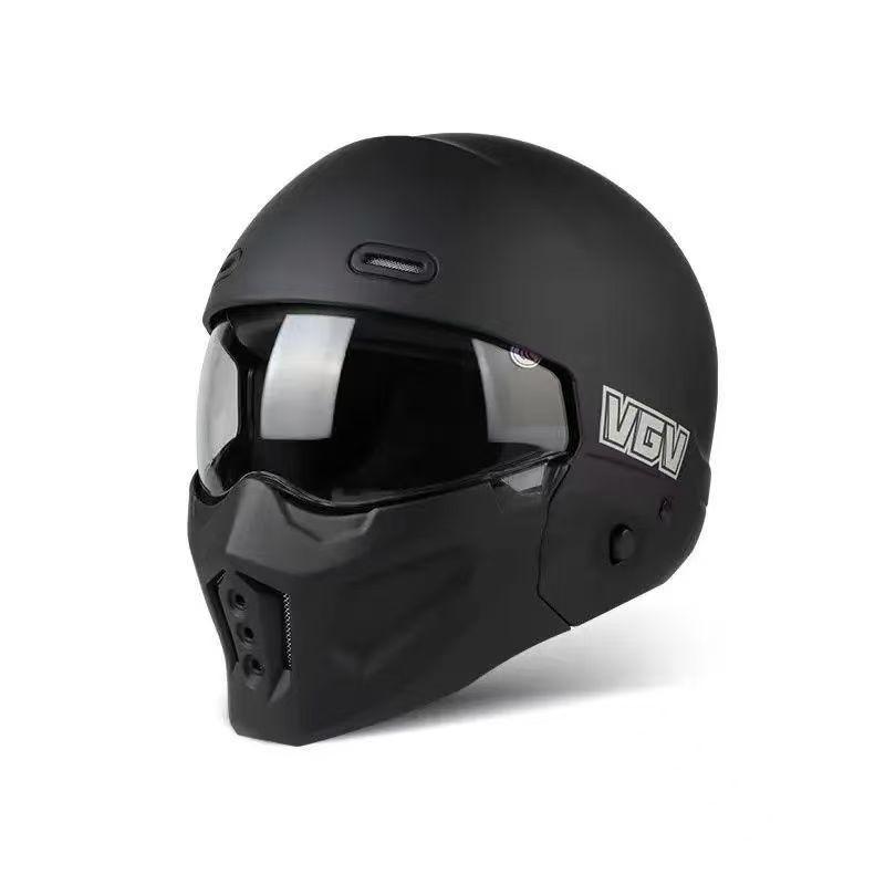 Full Face Motorcycle Helmet DOT Approved ABS Shell Adult Unisex All Season Ride Protection With Bluetooth Slot
