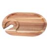 Wine Appetizer Plate Cheese Board Wooden Steak Plate with Wine Glass Holder for Party Gathering