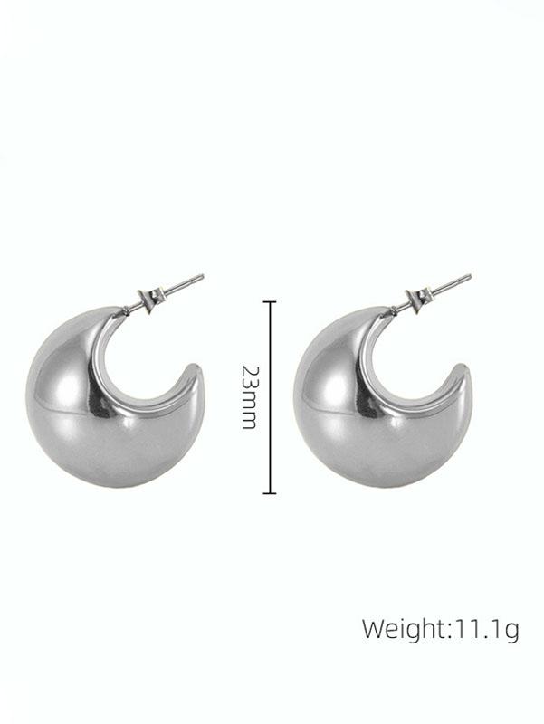 Minimalist Chunky Teardrop Hoop Earrings 18K Gold Plated Stainless Steel Bold Water Drop Earrings for Women Tarnish Free Jewelry
