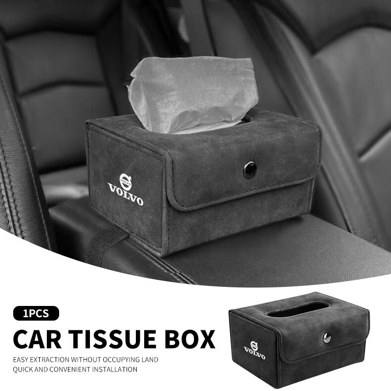 Auto Faltbare Taschentuchbox Auto Sitz Taschentuchbox Für Volvo XC-Classic V60 V40 XC90 S60 XC60 V70 S90 XC40 V90 C40 S40 S80L Zubehör