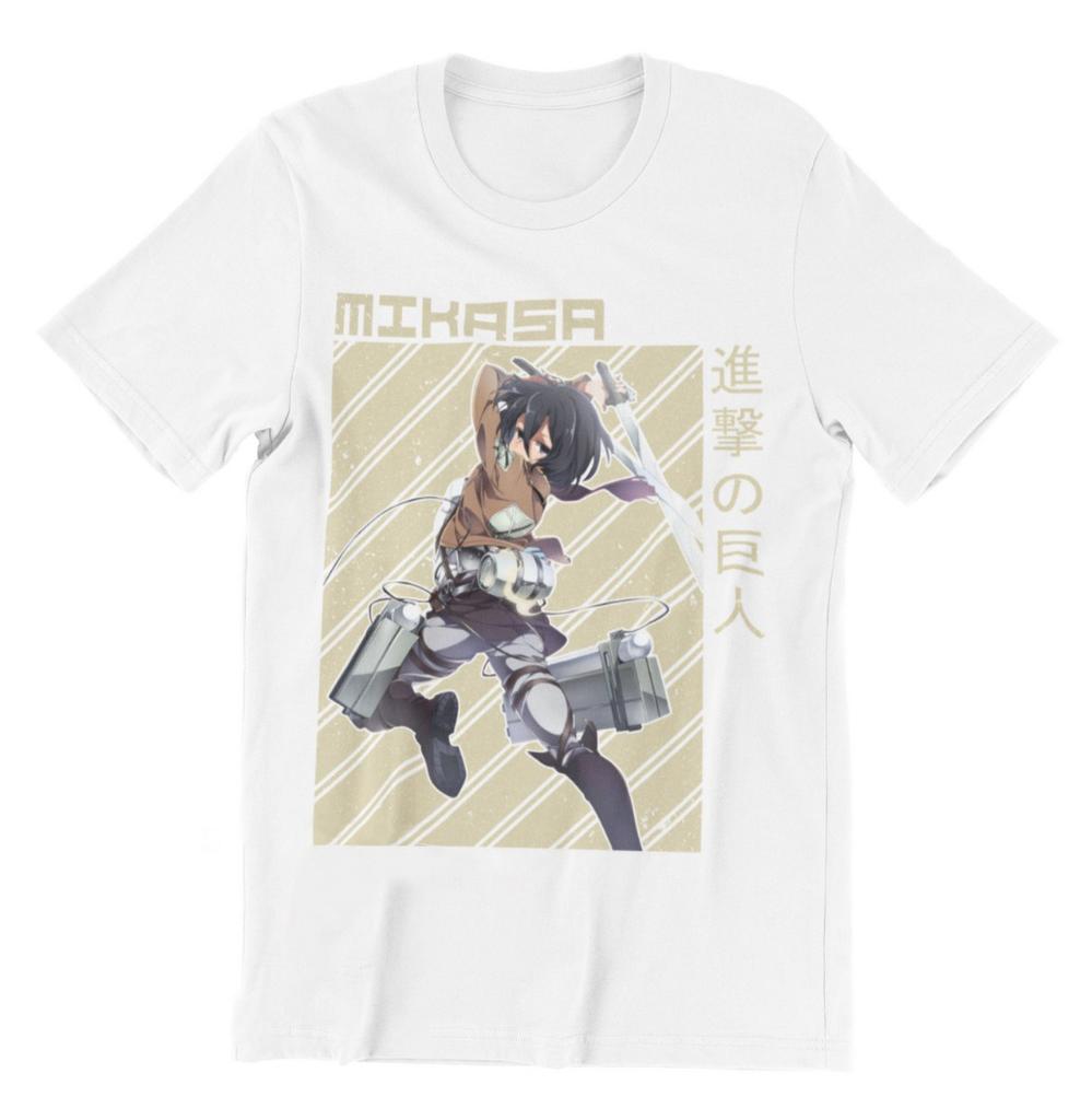 Japanese Anime Attack on Titan Print T-shirt Men's Women's Overszied Casual Cotton Short Sleeves Wit Studio Anime Men's Clothing