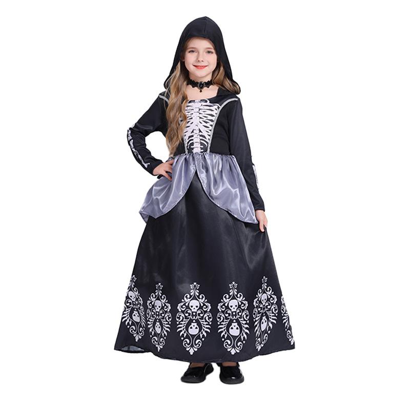 

Halloween Cosplay Vampire Costume, Girl Character Dress-up Party Costume, Witch Dress XL белый
