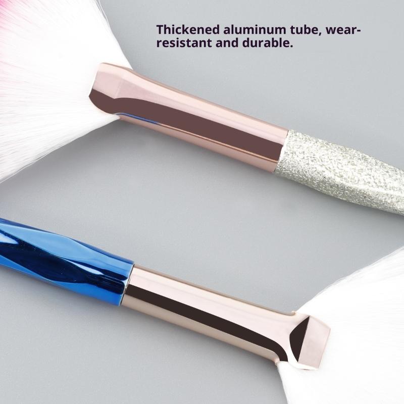 Großer flacher Highlighter-Rouge-Fächer-Make-up-Pinsel Puderloser Puder Gesichtspinsel Koreanisch Weich Gemütlich Gleichmäßige Farbe Werkzeuge für Frauen