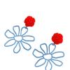 Warm Rose Characteristic Flower-shaped Earrings Beach Style Ethnic Style Exaggerated Earrings for Women