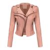 Giacche da donna Rivetti Giacca bomber con cerniera in ecopelle con risvolto Giacca corta da motociclista slim fit Abbigliamento esterno casual da strada