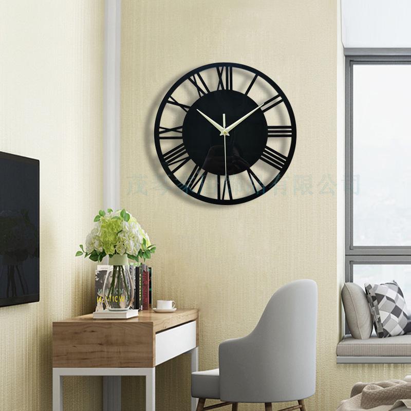 Nordic Simple Living Room Decorative Acrylic Wall Clock - No Drilling Needed, Large Hanging or Table Clock