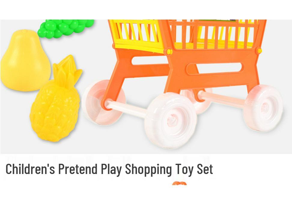Children's Role-Playing Shopping Cart Toy with Fruits & Vegetables