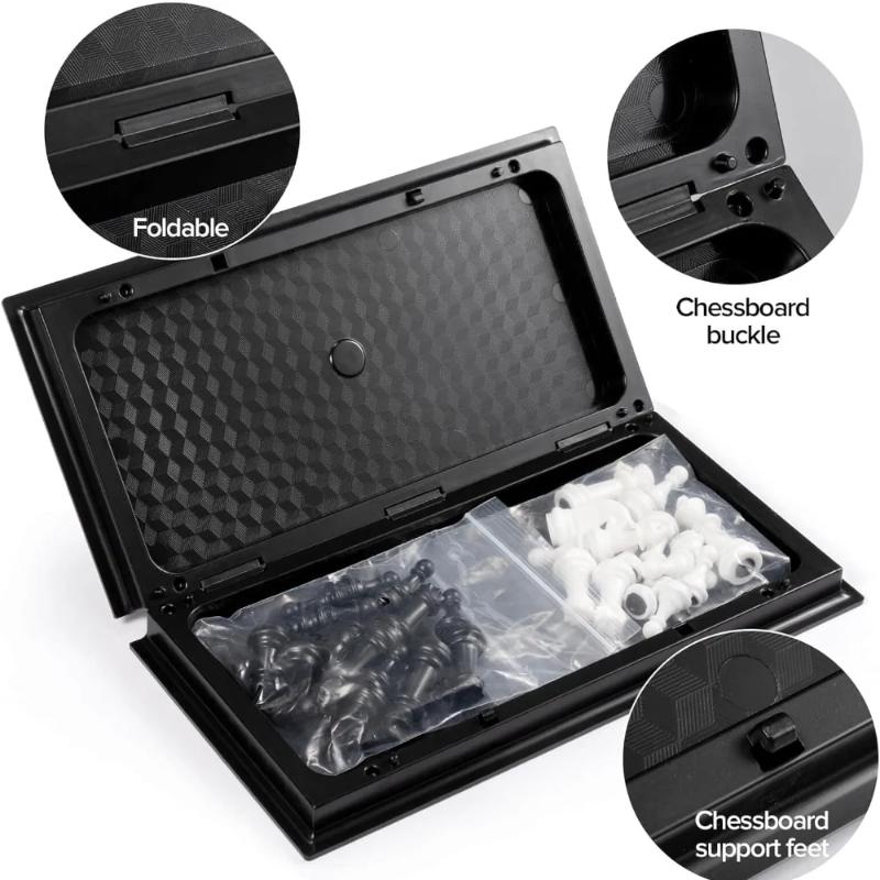Mini Chess Sets Travel Board Games Magnetic Folding Chess Board Teen Gifts Family Games Educational Toys For Kids Adults