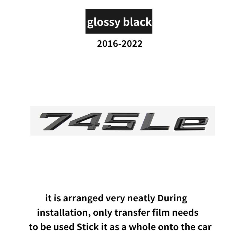Adatto per BMW Serie 7 G70 G12 730d 730li 740i 750i 735Li 760Li 745e 760i modello 2023, con un logo alfanumerico nero lucido