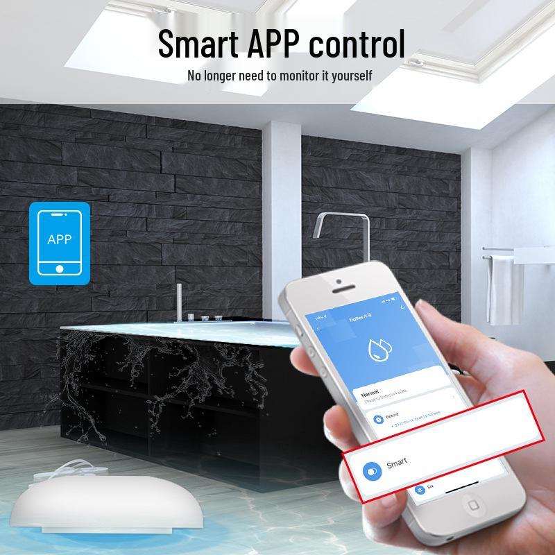 Tuya Zigbee Smart Water Leak Detector with App Timer Alarm