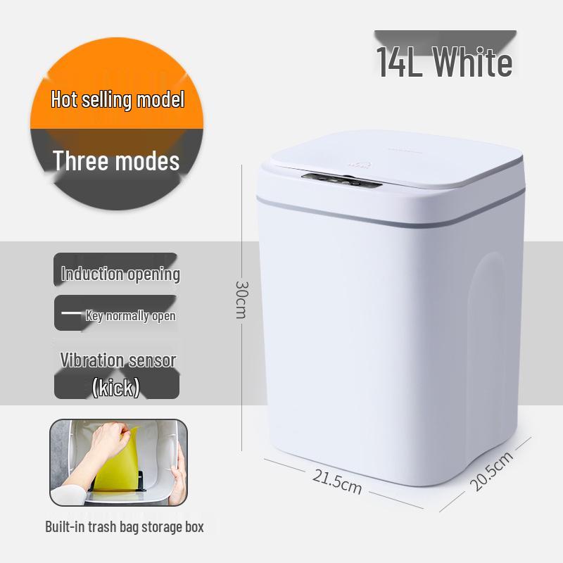 Automatic Smart Induction Trash Can for Home – Large Capacity for Living Room, Kitchen, Bathroom