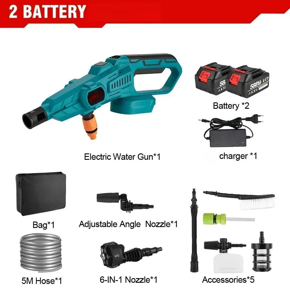 200Bar Household Portable Car Wash Water Gun 3500W High Pressure Garden Irrigation Water Gun Brushless Electric Car Washer
