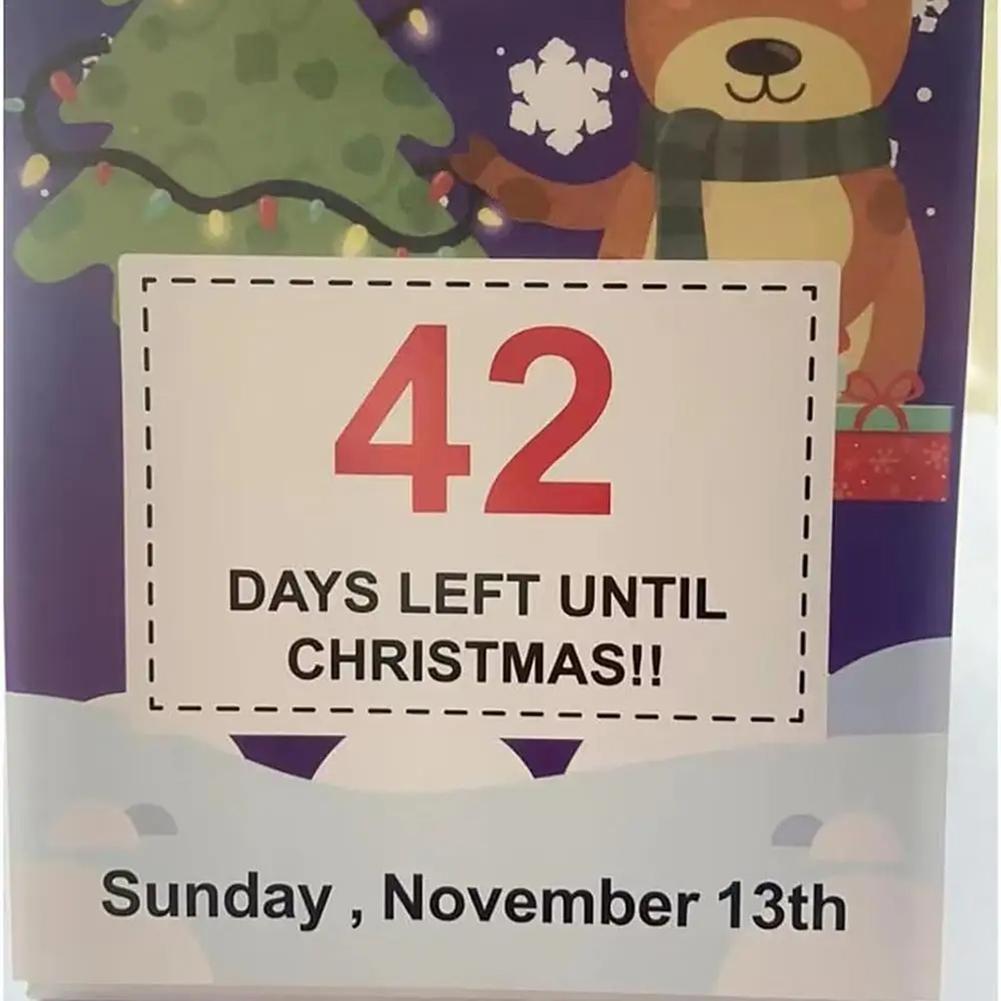M-Modern-2025 100 Day Christmas Countdown Calendar Desktop Advent Calendar For Home Desktop Advents Countdown Calendar Decoratio